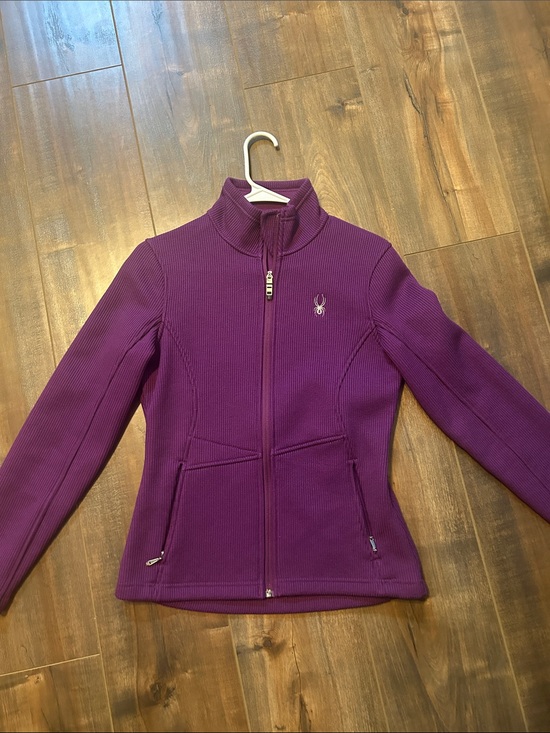 Spyder Jackets & Blazers - Spyder Women's Ribbed Full-Zip Jacket in Deep Plum
